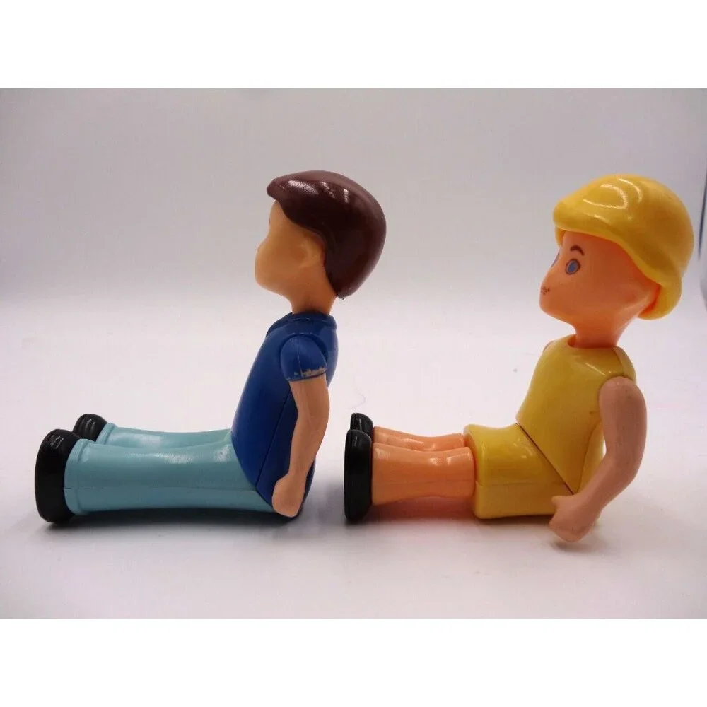 Little Tikes Dollhouse Girl Mother Yellow dress Blonde Hair and  Boy Brother Dad